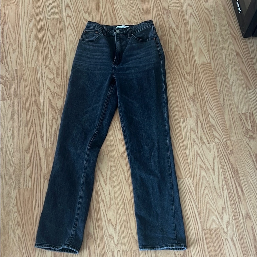 Abercrombie & Fitch Black Straight Jeans Classic Fit